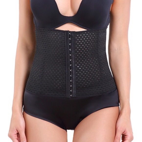 Waist trainer body shaper cincher corset black - Picture 2 of 5